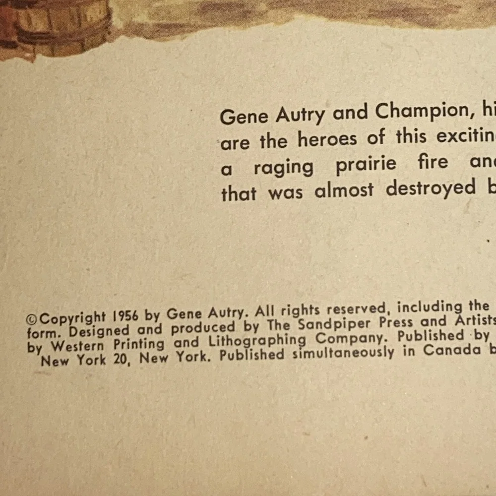 Vintage Little Golden Book GENE AUTRY AND CHAMPION 